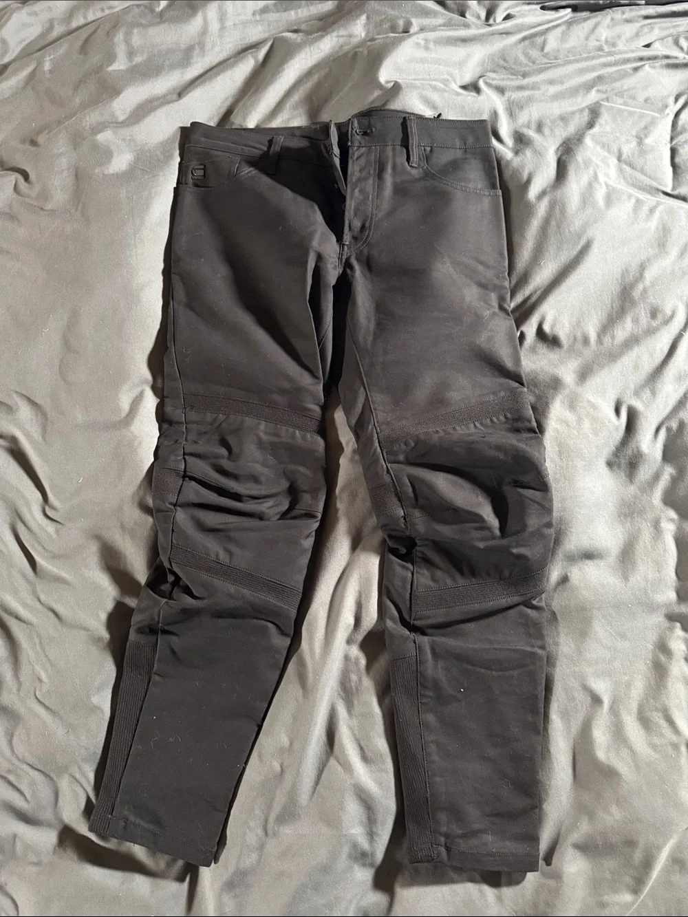 G-Star Black Cargo Pants with Articulated Knees 3D Slim Motac Deconstructed - Picture 1 of 4